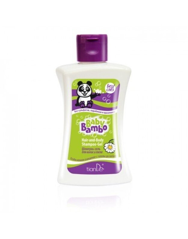 Plaukų šampūnas ir prausimosi želė vaikams "Baby Bambo" be ašarų, daugiau nei 93% natūralių komponentų 250 g